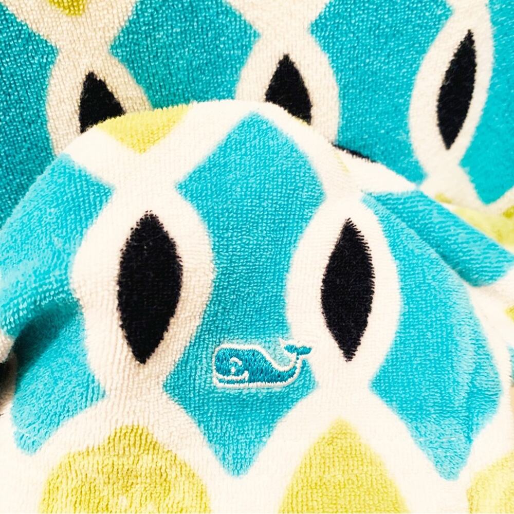 Vineyard Vines Geometric Lime Print Terry Swim Coverup X Small - Picture 4 of 5